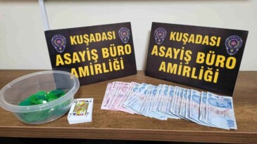 Kuşadası’nda kumar operasyonunda 51 bin 600 TL ceza