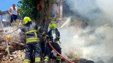 Büyükşehir Belediyesi’nin anında müdahalesi mahalleyi yanmaktan kurtardı