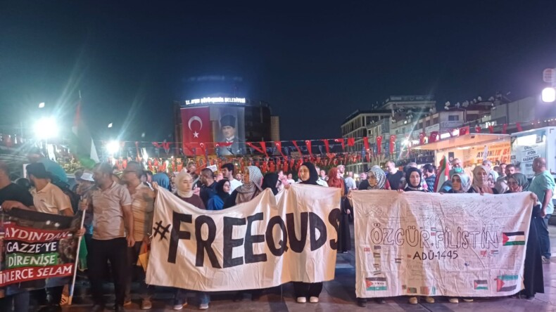İsrail Terörü ve Heniyye Suikastı Aydın’da Protesto Edildi