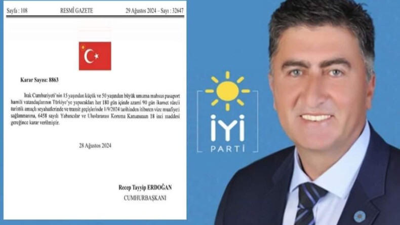İyi Parti Aydın İl Başkanı Ertürk Irak Vatandaşlarına Vize Muafiyeti Kabul Edilemez