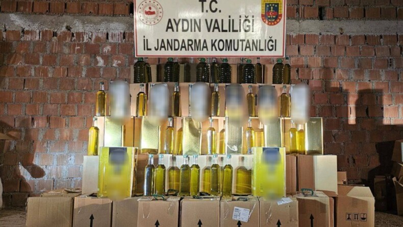 KARGO İLE SAHTE ZEYTİNYAĞI SEVKİYATINA JANDARMA BASKINI