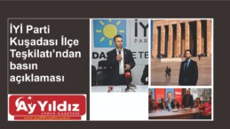 İYİ Parti Kuşadası İlçe Teşkilatı’ndan basın açıklaması
