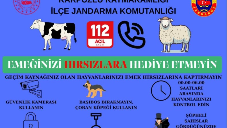 JANDARMA’DAN HAYVAN HIRSILIĞA ÖNLEM