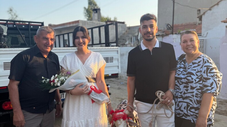 İncirliova’da nişanlıya koç götürme geleneği devam ediyor