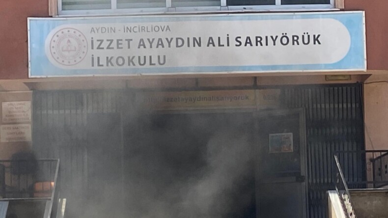İncirliova’da Okulda Yangın Çıktı