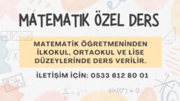 GENÇ ÖĞRETMENDEN BAŞARI İÇİN “ÖZEL DERS”