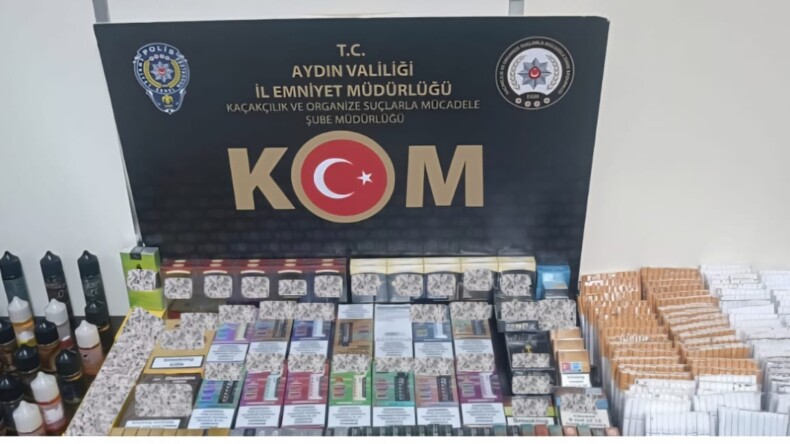 İncirliova’da Kaçak Sigara ve Elektronik Sigara Operasyonu