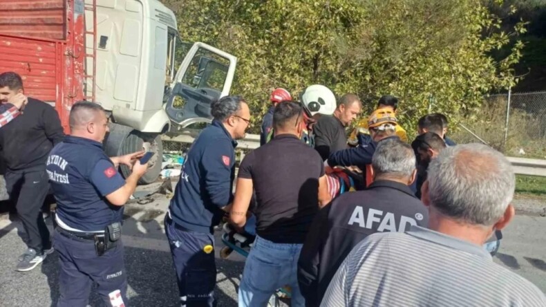 Aydın-İzmir Otoyolu’nda TIR Kazası: Sürücü Ağır Yaralandı