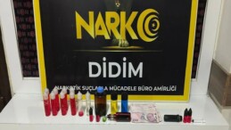 Polis Didim’de 1 kilo sıvı, yasaklı madde ele geçirildi
