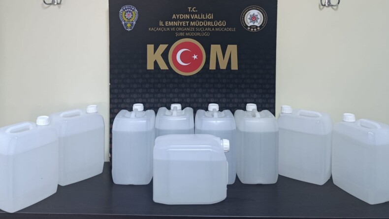 AYDIN’DA KAÇAK ETİL ALKOL OPERASYONU: 45 LİTRE ELE GEÇİRİLDİ