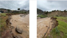 İNCİRLİOVA’DA SAĞANAK YAĞIŞ ZARARA YOL AÇTI: ÇAY TAŞTI, BAHÇE SULARA KAPILDI