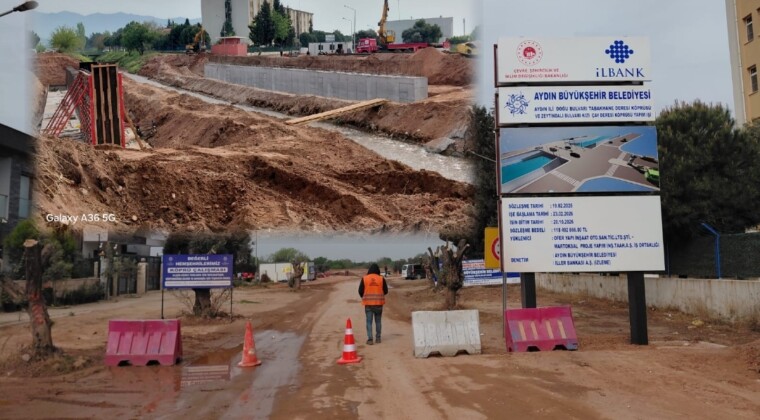 AYDIN’DA KÖPRÜ PROJESİNDE ÇALIŞMALAR HIZ KESMEDEN SÜRÜYOR