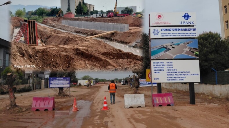 AYDIN’DA KÖPRÜ PROJESİNDE ÇALIŞMALAR HIZ KESMEDEN SÜRÜYOR