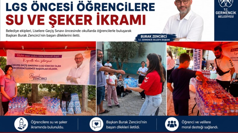 Germencik Belediyesi’nden LGS Öncesi Öğrencilere Moral Desteği