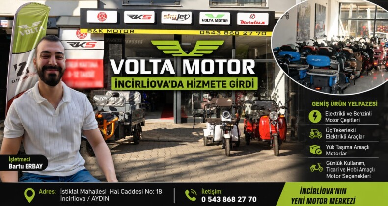 İNCİRLİOVA’DA MOTOR TUTKUNLARINA YENİ ADRES: VOLTA MOTOR