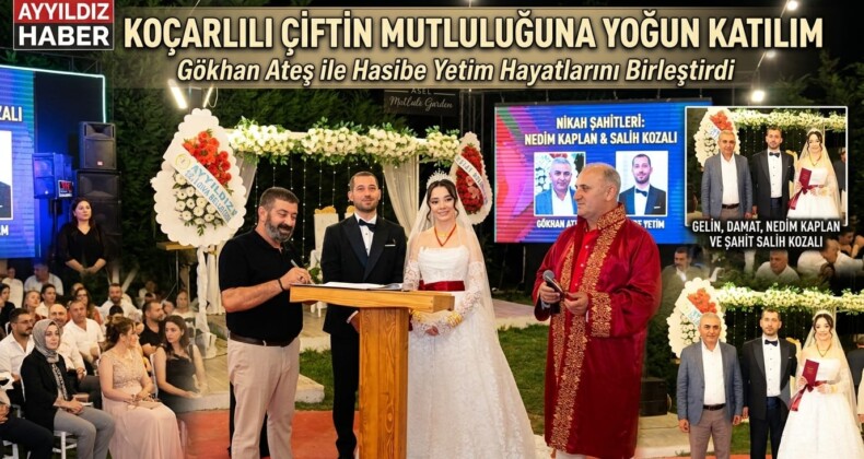 KOÇARLILI ÇİFTİN MUTLULUĞUNA YOĞUN KATILIM