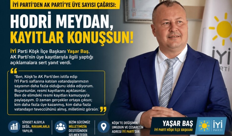 İYİ PARTİ’DEN AK PARTİ’YE ÜYE SAYISI ÇAĞRISI: “HODRİ MEYDAN, KAYITLAR KONUŞSUN”