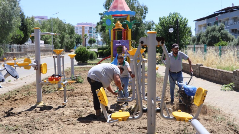 Nazilli’de çocuk oyun ve spor alanları bakıma alındı