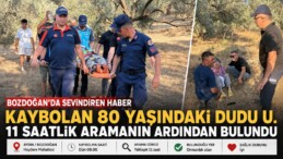 Bozdoğan’da Kaybolan 80 Yaşındaki Kadın 11 Saatlik Aramanın Ardından Sağ Olarak Bulundu
