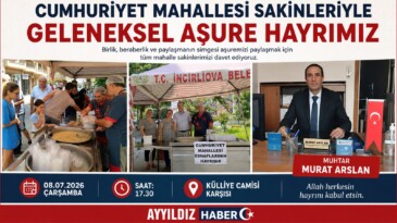 Cumhuriyet Mahallesi’nde Geleneksel Aşure Hayrı Düzenleniyor