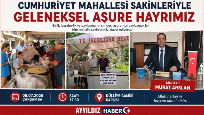 Cumhuriyet Mahallesi’nde Geleneksel Aşure Hayrı Düzenleniyor