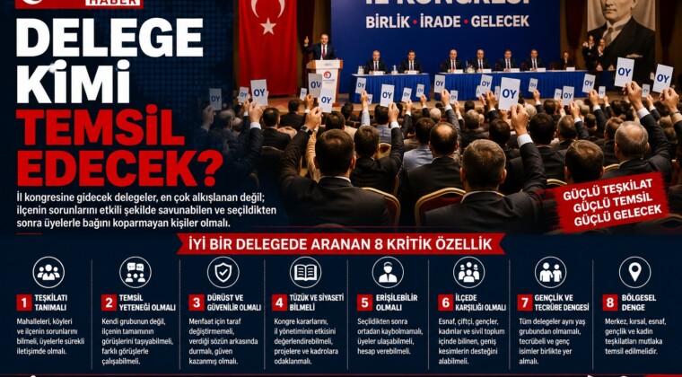 DELEGE SEÇİMİNDE KRİTİK SORU: “İLÇEYİ Mİ, KENDİSİNİ SEÇENLERİ Mİ TEMSİL EDECEK?”