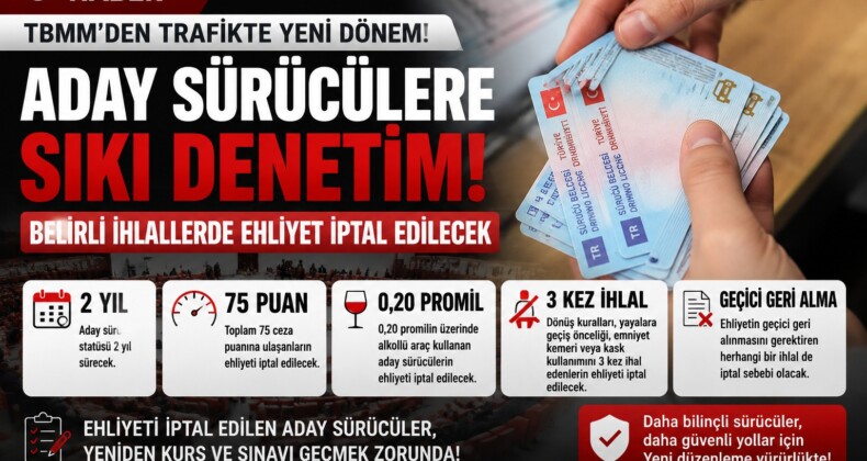 TBMM’den Trafikte Yeni Dönem: Aday Sürücüler İçin Kurallar Sertleşti