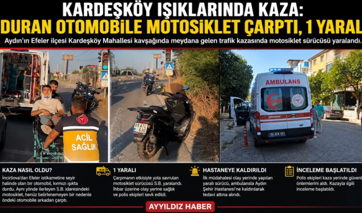 Kardeşköy Işıklarında Kaza: Duran Otomobile Motosiklet Çarptı, 1 Yaralı