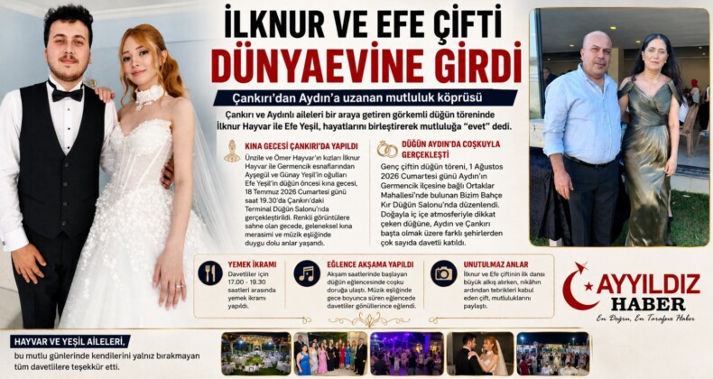 İLKNUR VE EFE ÇİFTİ DÜNYAEVİNE GİRDİ