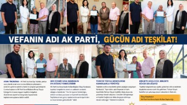 Vefanın Adı AK Parti, Gücün Adı Teşkilat: İncirliova’da Üyelere Cumhurbaşkanı Erdoğan İmzalı Teşekkür Belgeleri Takdim Edildi