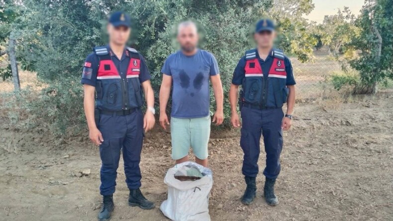 Germencik’te incir bahçesinden hırsızlık yapan şüpheli suçüstü yakalandı
