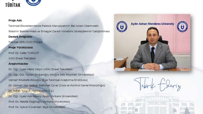 ADÜ’lü Akademisyenin Projesi TÜBİTAK Desteği Almaya Hak Kazandı