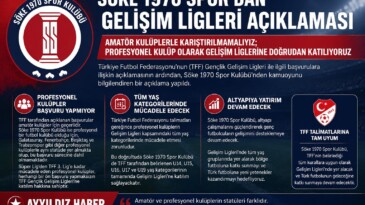 SÖKE 1970 SPOR’DAN GELİŞİM LİGLERİ AÇIKLAMASI
