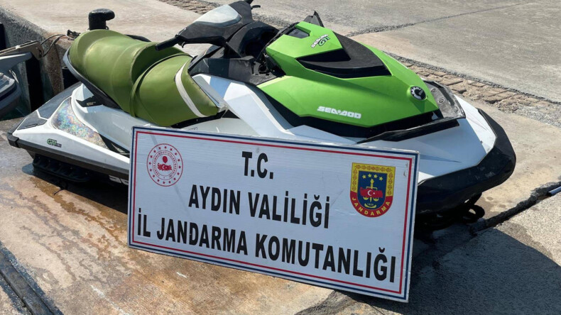 Didim’de jet-ski ile göçmen taşıyan organizatör denizde yakalandı